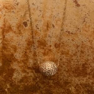 14K Gold Diamond Cut Slide Necklace